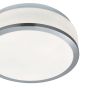 Searchlight Discs - plafonnier de salle de bains - Ø 23 x 9,5 cm - IP44 - opale et argent satiné