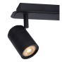 Lucide Lennert - spot en saillie 3L - 40 x 7 x 12,5 cm - 3 x 5W LED dimmable incl. - IP44 - noir