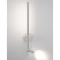 Nova Luce Handy - applique murale avec interrupteur - 13,6 x 2 x 55 cm - 6W + 3W LED incl. - blanc sable