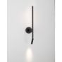 Nova Luce Handy - applique murale avec interrupteur - 13,6 x 2 x 55 cm - 6W + 3W LED incl. - noir sable