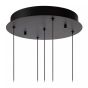 Lucide Sentubal 5L - lampe suspendue - Ø 31 x 150 cm - 5 x 5,2W LED incl. - noir