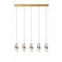 Lucide Kligande - lampe suspendue - 84 x 8 x 150 cm - 5 x 7,8W LED incl. - or