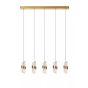 Lucide Kligande - lampe suspendue - 84 x 8 x 150 cm - 5 x 7,8W LED incl. - or