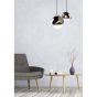 Lucide Jazzlynn - lampe suspendue - Ø 30 x 160 cm - gris fumée et noir