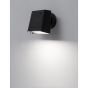 Nova Luce Benedetto - applique murale avec interrupteur - 12 x 7 x 9,5 cm - 6W LED incl. - noir