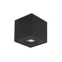 Nova Luce Rende - spot en saillie - 8 x 8 x 9 cm - noir