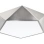 Nova Luce Darius - plafonnier - 40 x 40 x 10 cm - nickel satiné et blanc mat