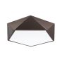 Nova Luce Darius - plafonnier - 40 x 40 x 10 cm - brun café et blanc mat