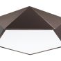 Nova Luce Darius - plafonnier - 40 x 40 x 10 cm - brun café et blanc mat