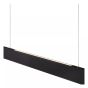 Lucide Raya LED - lampe suspendue - 119 x 4 x 138 cm - 36W LED incl dimmable - 2700K - noir