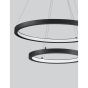 Nova Luce Empatia - lampe suspendue - Ø 60 x 120 cm - 60W LED dimmable incl. - noir sable