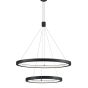 Nova Luce Empatia - lampe suspendue - Ø 60 x 120 cm - 60W LED dimmable incl. - noir sable