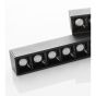 Nova Luce Zano - pour système de rail magnétique - 27 x 3,5 x 5 cm - 15W LED dimmable incl. - noir sable