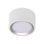 Nordlux Fallon - spot en saillie 1L - Ø 10 cm - fonction Moodmaker à 4 niveaux - LED 5,5W dimmable incl. - blanc et acier brossé