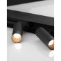 Nova Luce Loce - spot pour système de profilés magnétiques - 14,4 x 16 cm - 2 x 5W LED dimmable incl. - noir sable