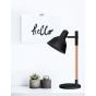 Nova Luce Dunik - lampe de bureau - 16 x 16 x 48 cm - noir et marron