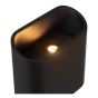 Lucide Atila - applique murale extérieure - 16 x 6,4 x 18 cm - 2 x 5W LED dimmable incl - IP65 - noir