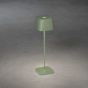 Konstsmide Capri - lampe de table d'extérieur - 10 x 10 x 36 cm - 2,2W dim to warm LED incl - rechargeable - IP54 - vert