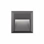 Nova Luce Pulsar - applique murale extérieure - 12 x 3 x 12 cm - 2W LED incl. - IP54 - gris foncé