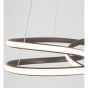 Nova Luce Menton - lampe suspendue - Ø 52 x 120 cm - 43W LED dimmable incl. - café sable