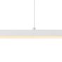 Lucide Sigma - lampe suspendue - 118,5 x 2 x 150 cm - 30W LED dimmable incl - blanc