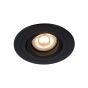 Lucide Tube Rond - spot encastré - Ø 90 mm, Ø 82 mm encastré - noir