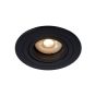 Lucide Tube Rond - spot encastré - Ø 90 mm, Ø 82 mm encastré - noir