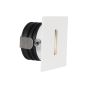 Nova Luce Passaggio - applique à encastrer - 37 x 37 mm, Ø 32 mm encastré - 1W LED incl. - IP54 - blanc