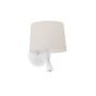 Faro Conga - applique murale - 21,5 x 19 x 17,3 cm - 3W LED incl. - blanc mat et beige