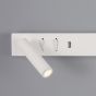 Nova Luce Vida - applique murale avec interrupteur et chargeur USB - 35 x 10 x 8 cm - 5W + 3W LED incl. - blanc sable