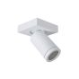 Lucide Taylor - spot en saillie 1L - 10 x 10 x 12,5 cm - 5W LED dimmable incl - dim to warm - IP44 - blanc