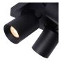 Lucide Nigel - spot en saillie - 20 x 20 x 11,3 cm - 4 x 5W dimmable incl. - dim to warm - noir