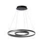 Lucide Triniti - lampe suspendue - Ø 80 x 135 cm - 136W LED dimmable incl - noir