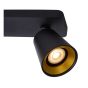 Lucide Turnon - plafonnier - 9 x 53 x 12,3 cm - 3 x 5W LED incl. - dim to warm - noir