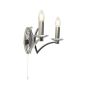 Searchlight Ascot - applique murale avec interrupteur à tirette - 32,5 x 17 cm - chrome