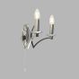 Searchlight Ascot - applique murale avec interrupteur à tirette - 32,5 x 17 cm - chrome