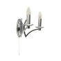 Searchlight Ascot - applique murale avec interrupteur à tirette - 32,5 x 17 cm - chrome