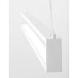 Nova Luce Line - lampe suspendue - 130 x 4,2 x 150 cm - 38W LED incl. - blanc sable