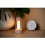 Lucide Lorali - lampe de table rechargeable - Ø 7,7 x 16 cm - 1,2W LED avec fonction dimmer incluse - IP44 - rose