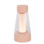 Lucide Lorali - lampe de table rechargeable - Ø 7,7 x 16 cm - 1,2W LED avec fonction dimmer incluse - IP44 - rose