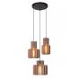 Lucide Rollo - lampe suspendue - Ø 50 x 150 cm - taupe