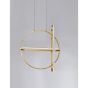 Nova Luce Arte - lampe suspendue - 52 x 16 x 120 cm - 48,6W LED dimmable incl - or