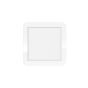 ETH Anne Square - plafonnier - 22,5 x 22,5 x 2,7 cm - 3 niveaux de gradation - 12W LED incl. - IP44 - blanc