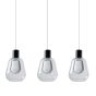 ETH Gary - lampe suspendue - Ø 32 x 160 cm - 5 x 5W LED dimmable incl - noir et transparent