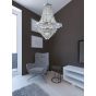 Searchlight Versailles - lustre - Ø 102 x 350 cm - chrome et transparent