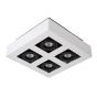 Lucide Xirax - spot en saillie - 25 x 25 x 8,8 cm - 4 x 5W LED dimmable incl - blanc