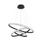 Nova Luce Nager - lampe suspendue - Ø 78 x 120 cm - 62W LED dimmable incl - noir sable