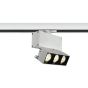 ONE Light Mirror Square - spot sur rail - système de rail triphasé - 11,8 x 4,2 x 5,4 cm - 12W LED incl. - blanc