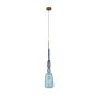 Searchlight Narghile - lampe suspendue - Ø 15 x 120 cm - bleu et verre fumé