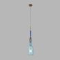 Searchlight Narghile - lampe suspendue - Ø 15 x 120 cm - bleu et verre fumé